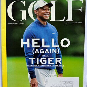 Golf Magazine January/February 2024 Tiger Woods With Label